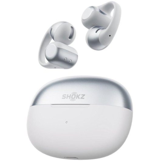 Auriculares Shokz OpenDots 2 sem fios Bluetooth micro condução óssea cinzento