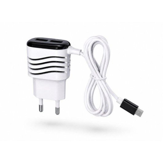Cargador Micro-USB 5V 3.1A Max con 2 Puertos USB Adicionales