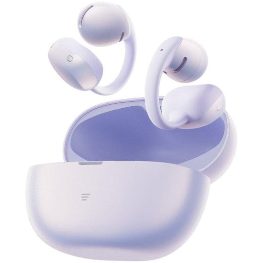 Auriculares Shokz OpenDots Air sem fios Bluetooth 6.1, design open-ear, roxo
