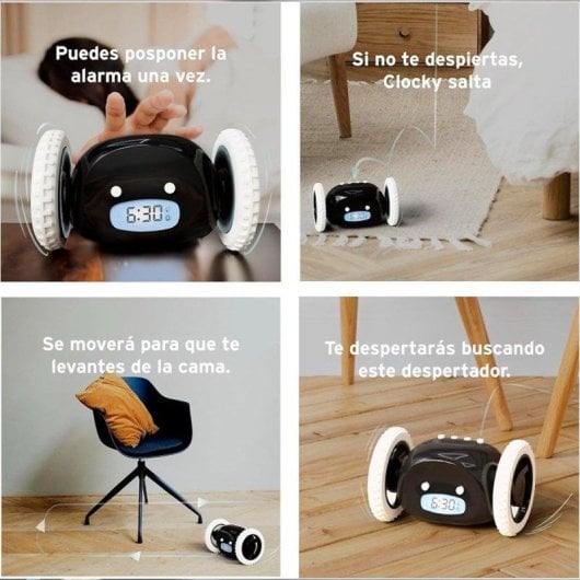 Reloj Despertador Fugitivo Klack con Ruedas