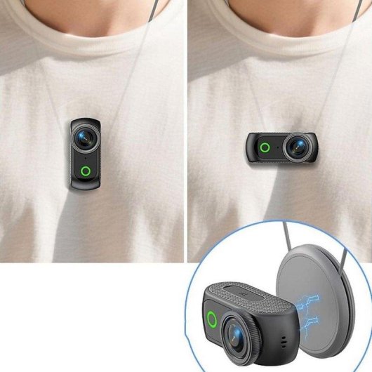 Cámara Mini Vlogging Klack Magnética 1080p Pantalla Abatible WiFi