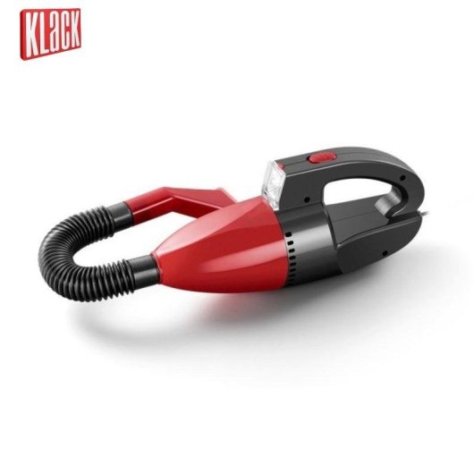 Aspiradora de Mano Klack Potente 12V Luz LED Accesorios 2 m Cable