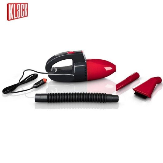 Aspiradora de Mano Klack Potente 12V Luz LED Accesorios 2 m Cable
