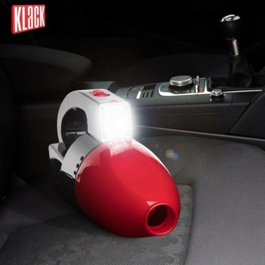 Aspiradora de Mano Klack Potente 12V Luz LED Accesorios 2 m Cable