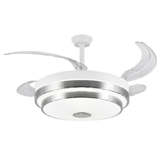 Ventoinha de Teto com Luz Klack KNV-137 30W 107cm 6 Velocidades Pás Retráteis Bluetooth Comando