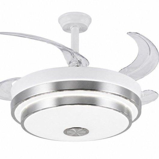 Ventoinha de Teto com Luz Klack KNV-137 30W 107cm 6 Velocidades Pás Retráteis Bluetooth Comando