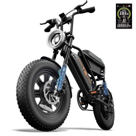 Bicicleta Eléctrica Urlife T16 500W 48V 13Ah 16" Negro