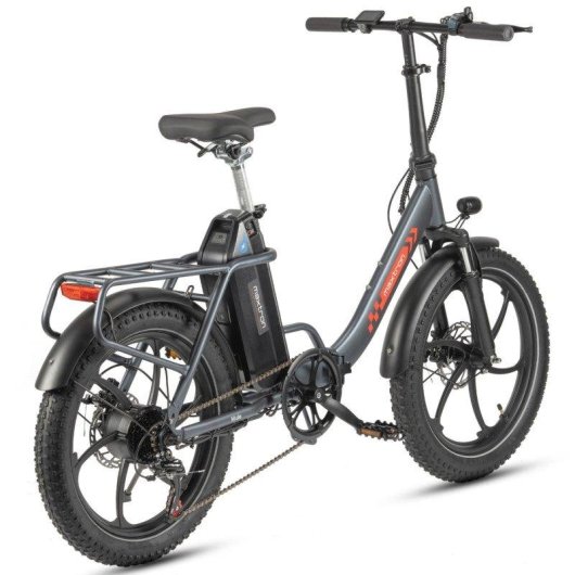 Bicicleta Elétrica Maxturn Mule 250W 48V20Ah 20" Travões de Disco Mecânicos Cinzento
