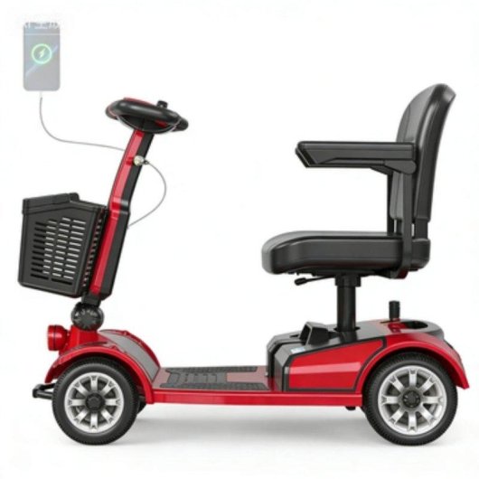 Scooter Seedream S-01 250W 24V20Ah 8 polegadas Freio Magnético Vermelho