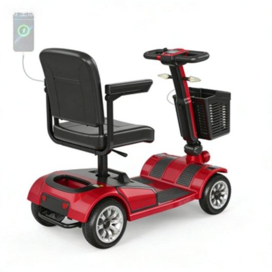 Scooter Seedream S-01 250W 24V20Ah 8 polegadas Freio Magnético Vermelho