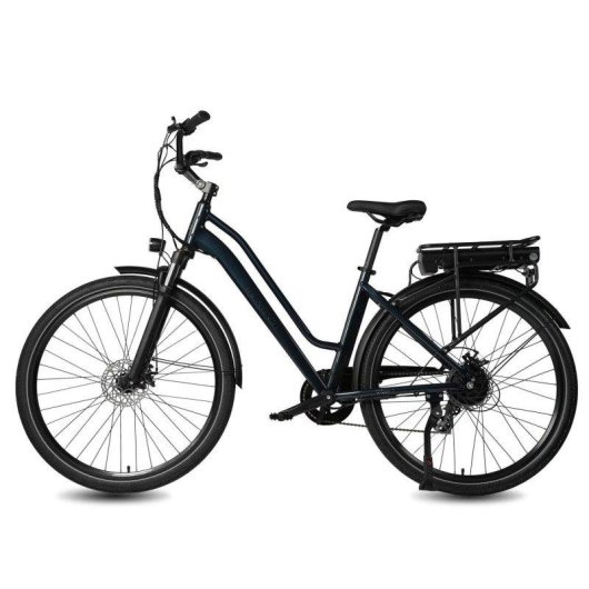 Bicicleta Eléctrica Maxturn Urban7 Motor 250W Batería 36V 12.8Ah 27.5" Frenos Disco Azul Oscuro