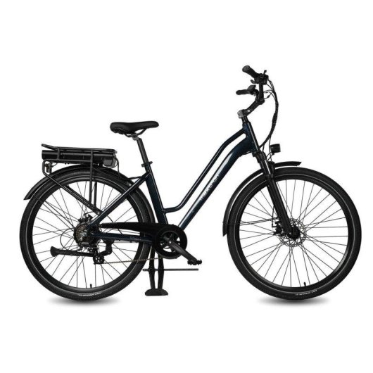 Bicicleta Eléctrica Maxturn Urban7 Motor 250W Batería 36V 12.8Ah 27.5" Frenos Disco Azul Oscuro