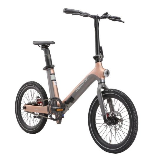 Bicicleta Eléctrica Maxturn Smart30 250W 36V 20" Gris Dorado