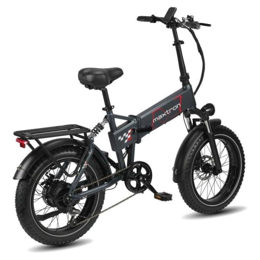 Bicicleta Elétrica Maxturn Polaris 500W 48V13ah 20" Freios a Disco por Cabo Cinzento