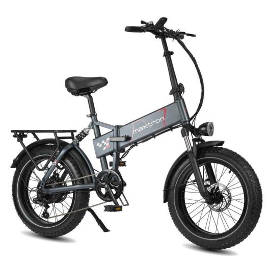 Bicicleta Elétrica Maxturn Polaris 500W 48V13ah 20" Freios a Disco por Cabo Cinzento