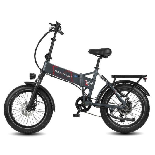 Bicicleta Elétrica Maxturn Polaris 500W 48V13ah 20" Freios a Disco por Cabo Cinzento