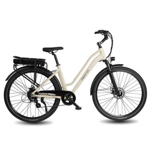 Bicicletta Elettrica Maxturn Urban7 250W 36V12.8Ah 27.5" Freni a Disco Meccanici Beige