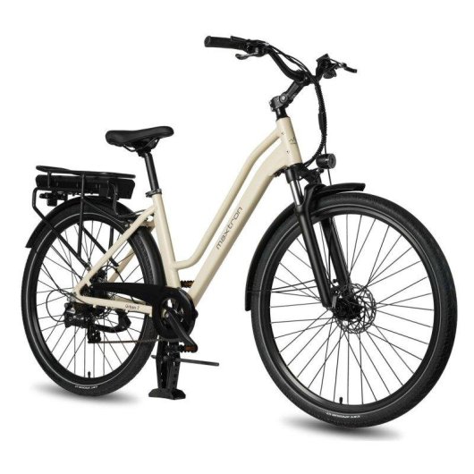 Bicicletta Elettrica Maxturn Urban7 250W 36V12.8Ah 27.5" Freni a Disco Meccanici Beige