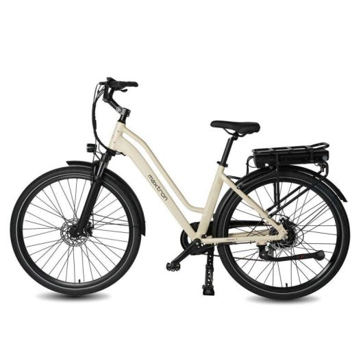 Bicicletta Elettrica Maxturn Urban7 250W 36V12.8Ah 27.5" Freni a Disco Meccanici Beige