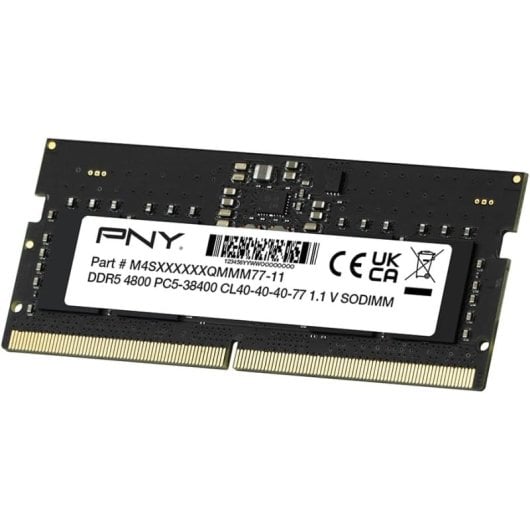 Mémoire RAM PNY 16Go 1x16Go DDR5 4800MHz CL40 SODIMM 262 broches
