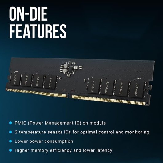 Memoria RAM PNY 16GB DDR5 4800MHz CL40 1.1V DIMM 288 pines PC5-38400