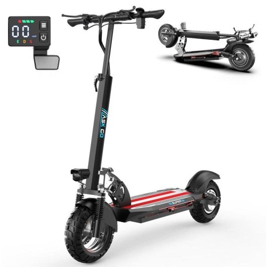 Patinete elétrico ASKGO Q2 800W Autonomia 40km Pneus 10'' Freios Disco Preto