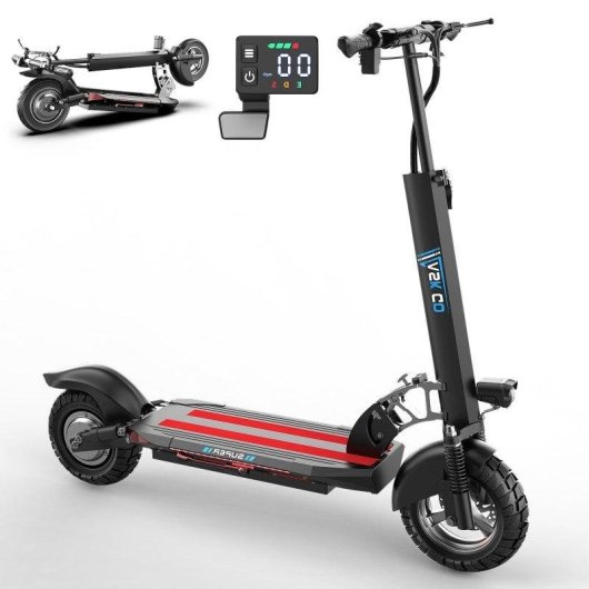 Patinete elétrico ASKGO Q2 800W Autonomia 40km Pneus 10'' Freios Disco Preto