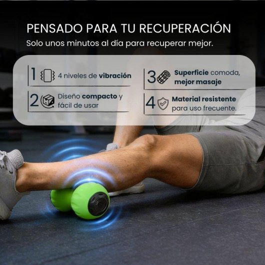Rodillo de massage Wellbeinn Rollinn Peanut vibratoire