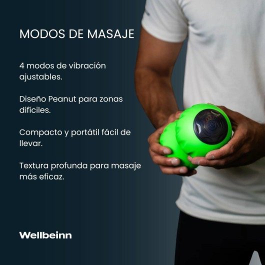 Rodillo de massage Wellbeinn Rollinn Peanut vibratoire