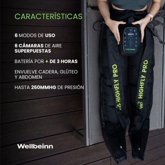 Bocce di Pressoterapia Wellbeinn Highfly Pro 6 Camere Regolabili