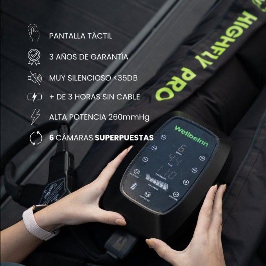 Bocce di Pressoterapia Wellbeinn Highfly Pro 6 Camere Regolabili