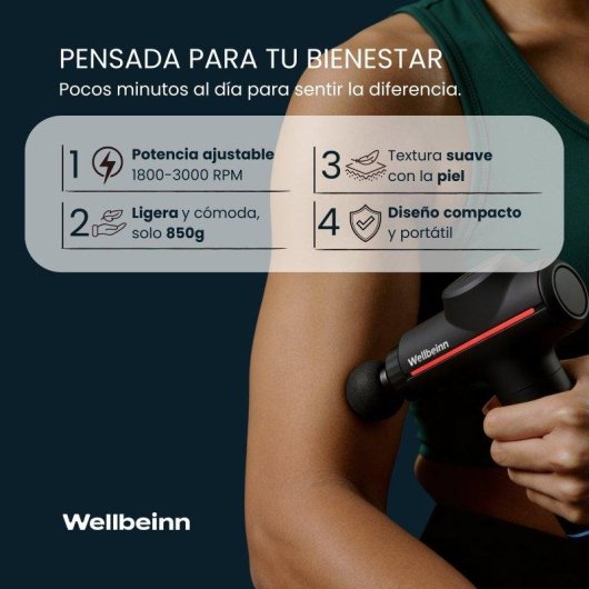 Pistola Massaggio Wellbeinn BE IN 02 3D Pro Terapia Freddo Calore