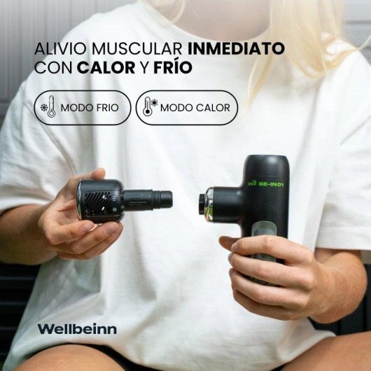 Pistola massaggio Wellbeinn BE IN 01 con testa fredda e calda