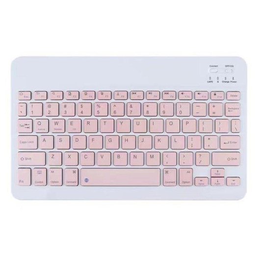 Teclado Royal Bailey X10 Bluetooth ultrafino ligero con batería recargable rosa