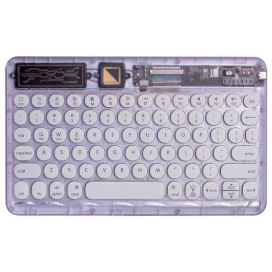 Teclado Royal Bailey 0303d Bluetooth ultrafino ligero con batería recargable morado