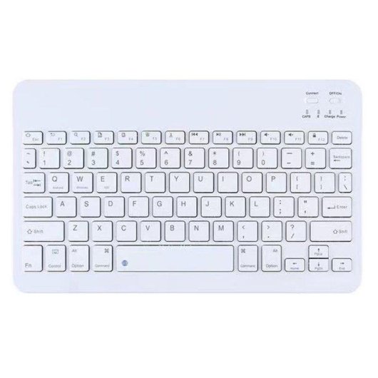 Teclado Royal Bailey Hb030 Bluetooth ultrafino ligero con batería recargable blanco