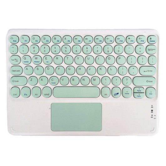 Teclado Royal Bailey 250c Bluetooth ultrafino ligero con batería recargable verde