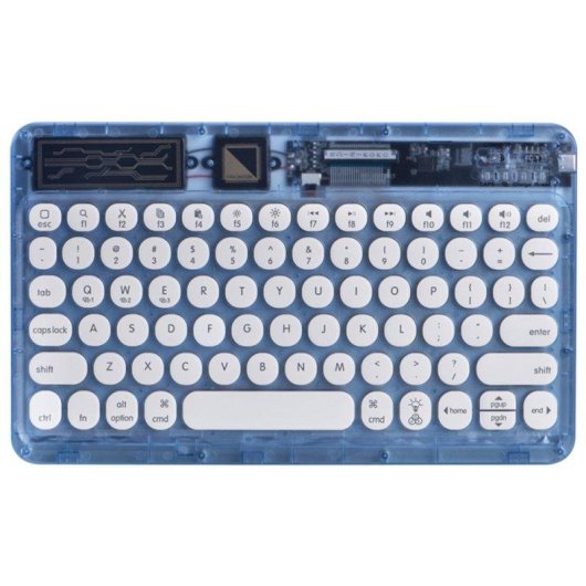 Teclado Royal Bailey 0303d Bluetooth ultrafino ligero QWERTY azul