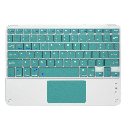 Teclado Royal Bailey X118 Bluetooth ultrafino ligero con batería recargable verde