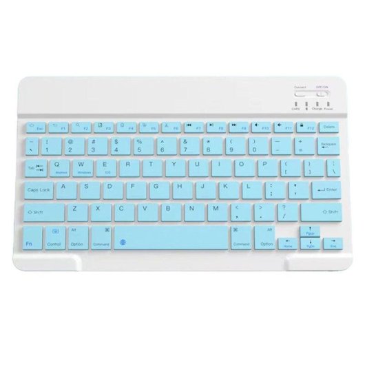 Teclado Royal Bailey Cs030 Bluetooth ultrafino ligero con batería recargable azul