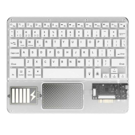 Teclado Royal Bailey Z33 Bluetooth ultrafino ligero con batería recargable y panel táctil