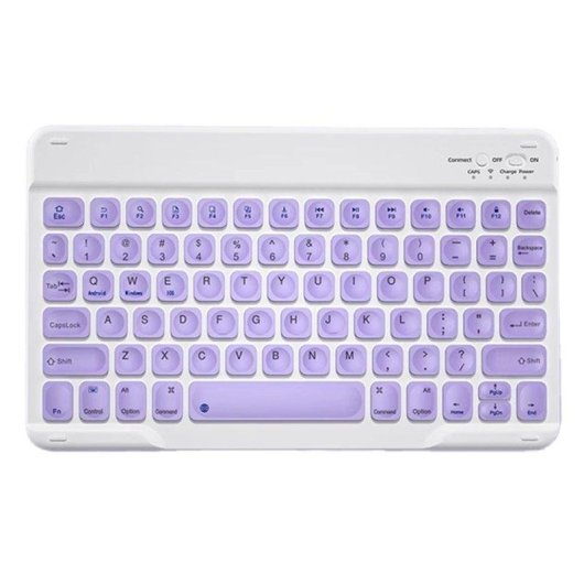 Teclado Royal Bailey X13 Bluetooth ultrafino ligero con batería recargable morado