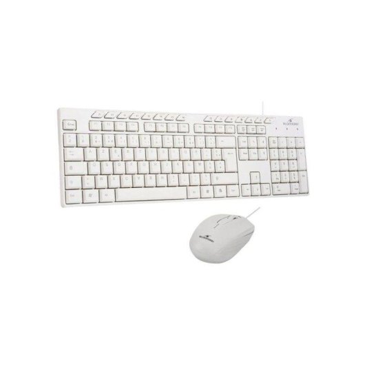Teclado Bluestork Media Office AZERTY com 15 teclas multimédia e rato 1600 DPI