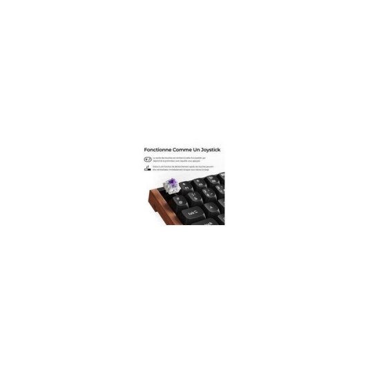 Clavier Keychron K2 HE Magnétique Compact Bluetooth 5.2 RGB Bois Noir AZERTY