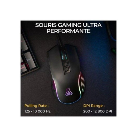 Maus The G-lab Kult Thorium USB 12800 DPI 7 Tasten RGB Kabelgebunden