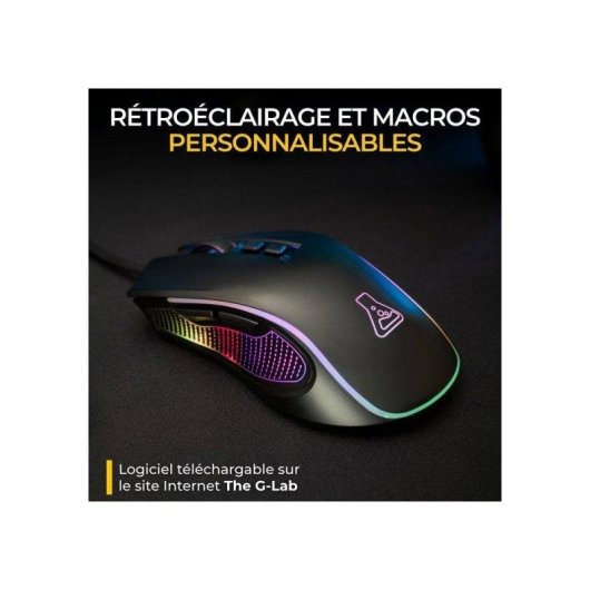 Maus The G-lab Kult Thorium USB 12800 DPI 7 Tasten RGB Kabelgebunden