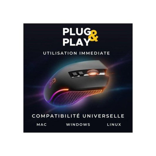 Maus The G-lab Kult Thorium USB 12800 DPI 7 Tasten RGB Kabelgebunden