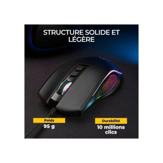 Maus The G-lab Kult Thorium USB 12800 DPI 7 Tasten RGB Kabelgebunden