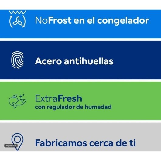 Frigorífico Combi Balay 3KFE553MI No Frost 186cm 326L E Acero Mate Antihuellas