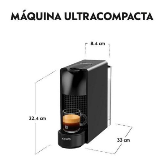 Cafetera de Cápsulas Krups 0,6 L 19 Bares Negro mate con apagado automático